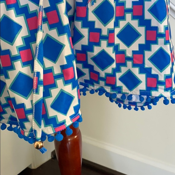 Preppy Tracy Negoshian Pom Pom Tiana dress NWT L - Picture 7 of 8